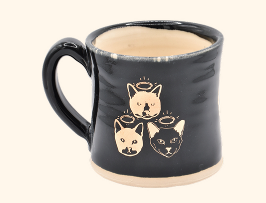*2nd* Glossy black w/all gold decals WTF Mugs.