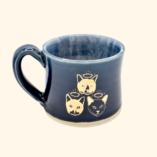 *2nd *Iron Blue on white WTF mug